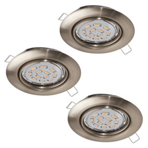 Eglo 94408 - SET 3x LED Ugradna svjetiljka PENETO 3xGU10-LED/5W/230V