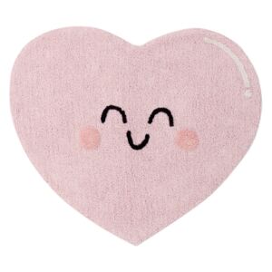 Koberec Ourbaby heart washable rug 31977-0 90x105 cm ružičasta
