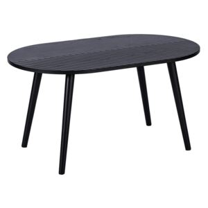 Černý oválný konferenční stolek Le Bonom Leo
