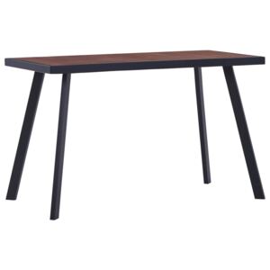 VidaXL Blagovaonski stol tamna boja drva i crna 120 x 60 x 75 cm MDF