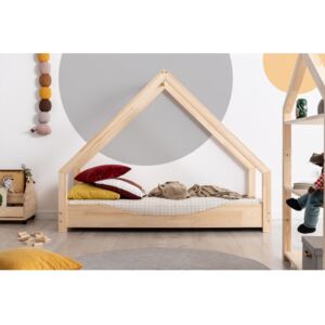 Dječji krevet u obliku kućice od borovog drva Adeko Loca Elin, 90 x 160 cm