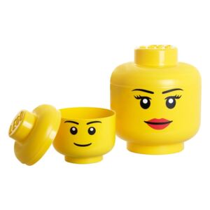 Kutija za pohranu LEGO® Girl motiv glave, djevojka ⌀ 24,2 cm
