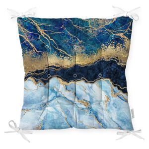 Jastuk za stolicu Minimalistički pokrivači jastuka plavi mramor, 40 x 40 cm