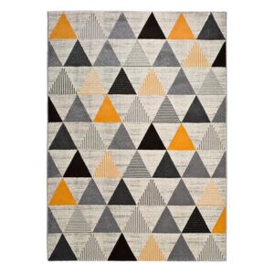 Sivo-narančasti tepih Univerzalni trokut Leo, 140 x 200 cm