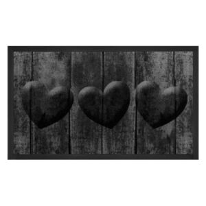 Sivi otirač Hanse Home Hearts, 45 x 75 cm