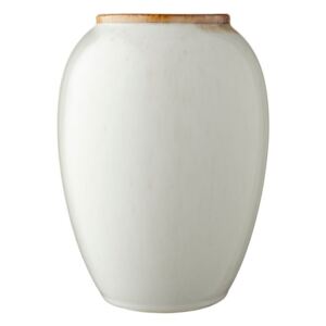 Krem vaza od kamenine Bitz Basics Cream, visina 20 cm