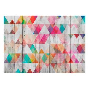 Velko Format Wallpaper Artgeist Rainbow trokuti, 200 x 140 cm