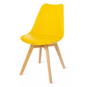 Set s dvije žute stolice s nogama od bukovine loomi.design Retro