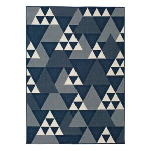 Plavi vanjski tepih Universal Clhoe Triangles, 140 x 200 cm