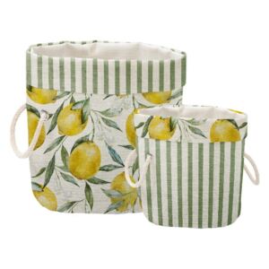 Set od 2 dekorativne košare Linen Couture Lemons And Stripes