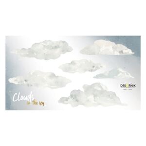Set zidnih samoljepljivih naljepnica s motivom oblaka Dekornik