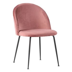 Set od 2 ružičaste baršunaste blagovaonske stolice House Nordic Geneve