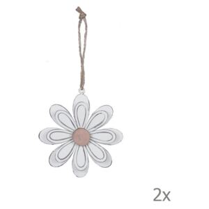 Set s 2 metalne viseće dekoracije u obliku cvijeta Ego Dekor, ø 9,5 cm