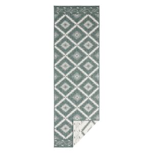 Tepih za eksterijer zeleno-bež boje Bougari Malibu, 250 x 80 cm