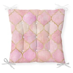 Podsidák s pamučnim minimalističkim jastukom pokriva ružičasti orijentalni, 40 x 40 cm