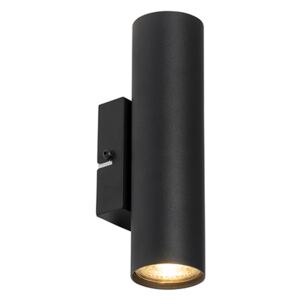 Moderna zidna lampa crna 2 -light - Jeana