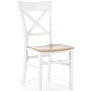 Stolica H2901 Bijela + med hrast
