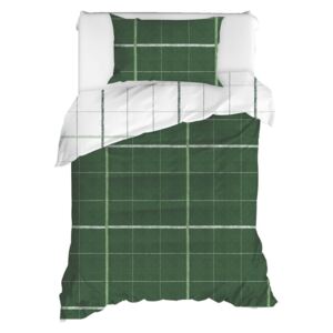 Posteljina za jednostruki krevet od ranforce pamuka Mijolnir Maya Green, 140 x 200 cm