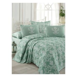 Pamuči prekrivač za bračni krevet s jastukom i plahtom Pure 200 x 235 cm