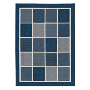 Plavi vanjski tepih Universal Nicol Squares, 140 x 200 cm