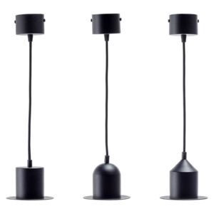 Set 3 crne viseće svjetiljke Emko Hat
