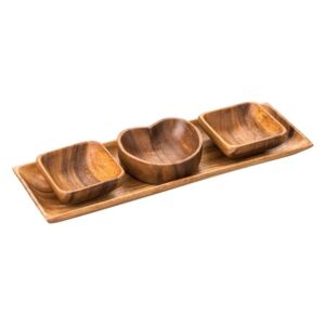 Zdjele za posluživanje s pladnjem od bagremovog drveta Premier Housewares Socorro