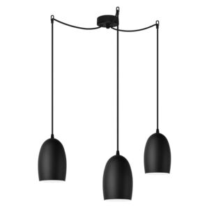 Crna trodijelna viseća lampa Sotto Luce UME Elementary Matte ⌀ 13,5 cm