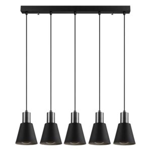 Crna viseća svjetiljka za 5 žarulja Opviq lights Kem