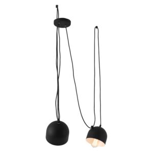 Crna viseća svjetiljka sa 2 žarulje Custom Form Popo
