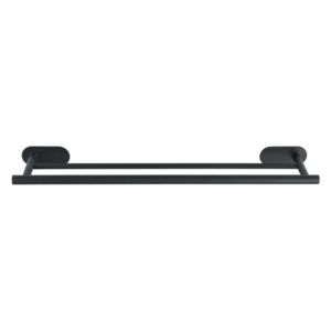 Mat crni dvostruki zidni držač za ručnike od nehrđajućeg čelika Wenko Orea Rail Duo Turbo-Loc®