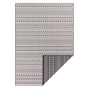 Crno-bijeli vanjski tepih Ragami Kahira, 80 x 150 cm