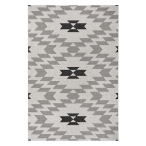 Crno-bijeli vanjski tepih Ragami Geo, 160 x 230 cm