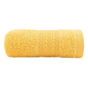 Žuti ručnik od čistog pamuka Sunny, 30 x 50 cm