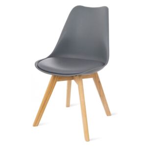 Set s dvije sive stolice s nogama od bukovine loomi.design Retro