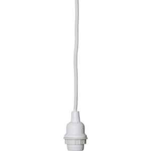 Bijeli kabel s nastavkom za žarulju Best Season Cord Ute, dužina 5 m