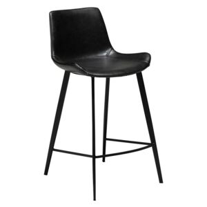 Crna barska stolica od eko kože DAN - FORM Denmark Hype, visina 91 cm