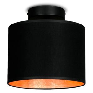 Crna stropna lampa s detaljima u boji bakra Sotto Luce Mika Elementary XS CP, ⌀ 20 cm