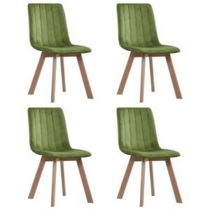 VidaXL Blagovaonske stolice 4 kom zelene baršunaste