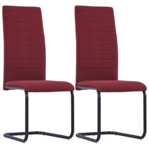 VidaXL Blagovaonske stolice od tkanine 2 kom boja vina