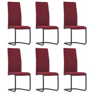 VidaXL Blagovaonske stolice od tkanine 6 kom boja vina
