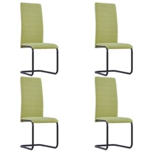 VidaXL Blagovaonske stolice od tkanine 4 kom zelene