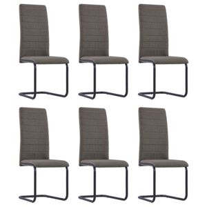 VidaXL Blagovaonske stolice od tkanine 6 kom smeđe-sive