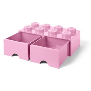 Svijetloružičasta kutija za odlaganje s dvije ladice LEGO®
