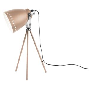 Pješčano smeđa stolna svjetiljka sa srebrnim detaljima Leitmotiv Mingle
