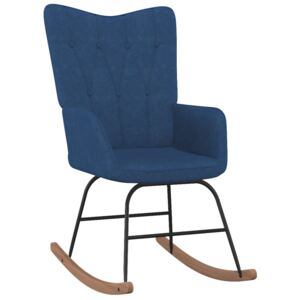 VidaXL Stolica za ljuljanje od tkanine plava