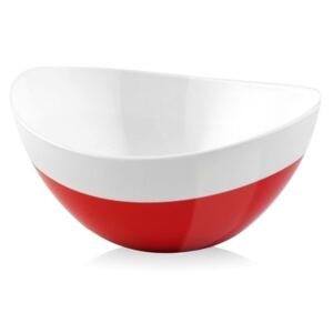 Crvenao-bijela zdjela Livio Duo 28 cm