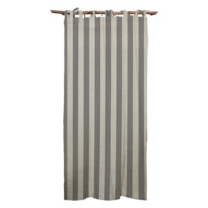 Siva zavjesa Linen Cuture Cortina Hogar Grey Stripes
