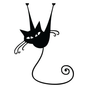Crna naljepnica za prekidač Ambiance Acrobat Cat