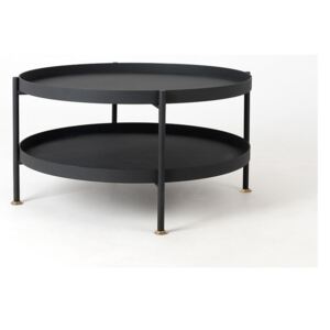 Crni stolić Custom Form Hanna, ⌀ 60 cm