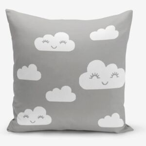 Jastučnica s primjesom pamuka Minimalist Cushion Covers Grey Background Cloud, 45 x 45 cm